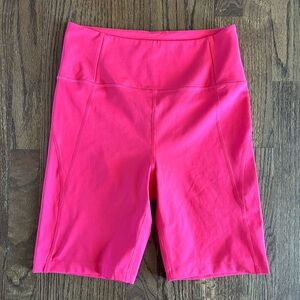 Girlfriend Collective Coral Pink Bike Shorts